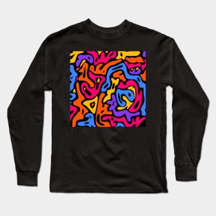 Abstract | Multi Color | Pop Art Long Sleeve T-Shirt